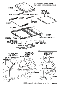6320360111-HOUSING SUB-ASSY, SLIDING ROOF