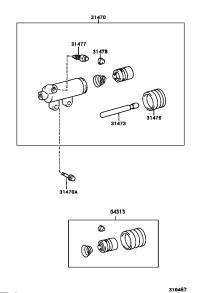 0431337030-CYLINDER KIT, CLUTCH RELEASE