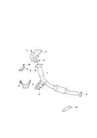 56D253059A-Pipe with catalytic converter: