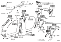 6233150060-WEATHERSTRIP, REAR DOOR OPENING TRIM, RH