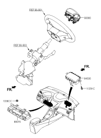 56970F2000XUG-MODULE ASSY-KNEE AIR BAG