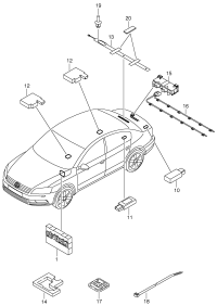 3AA962243D-Control unit, rr. lid opener