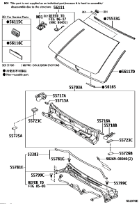 5338360070-SEAL, HOOD TO COWL TOP