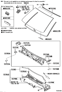 5570860130-LOUVER SUB-ASSY, COWL TOP VENTILATOR