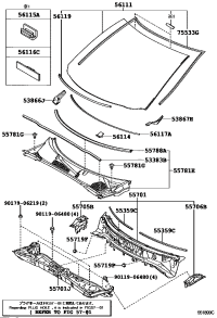 5570848050-LOUVER SUB-ASSY, COWL TOP VENTILATOR