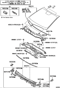 557080T011-LOUVER SUB-ASSY, COWL TOP VENTILATOR