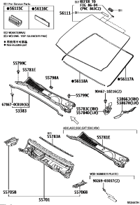 557080K200-LOUVER SUB-ASSY, COWL TOP VENTILATOR