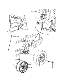 68023889AA-Including: valve cap, valve stem, black, quantity 5
