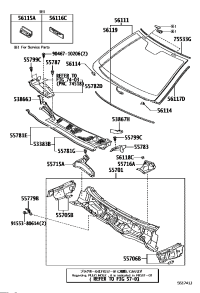 5338350060-SEAL, HOOD TO COWL TOP