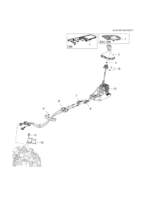 55485498-Control, manual transmission (w/o shift & boot) (incl. 2-5,15)