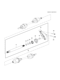 13400098-Shaft, front drive intermediate (incl. 17-24) (full)
