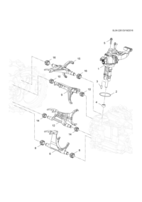 55499871-Housing (w/shift control shaft) (incl. 2,3)