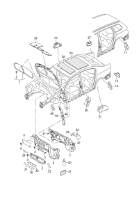 3G0864235C-Insulator, fender