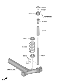 55360O1000-PAD-REAR SPRING,LWR