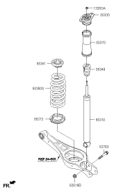 55310C3000-SHOCK ABSORBER ASSY-REAR