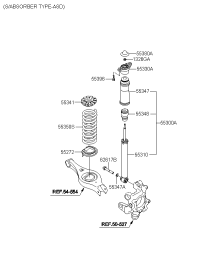 553103M500-S/ABS & RUBBER BPR ASSY-RR LH