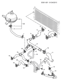 5483156-Valve, heater water cut (incl. 12,13, 15,19)