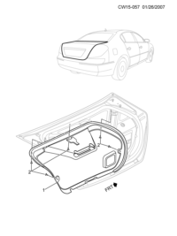 5487895-Garnish, trunk lid inside