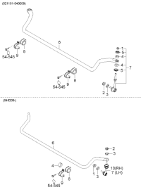 548113E060-LINK ASSY-FR STABILIZER RH