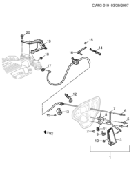 12564084-Pedal, acceleration (incl. Lever, strut, pedal) (incl. 2,3, 7-10)