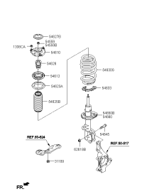 54625A9000-Cover, fr. suspension strut dust