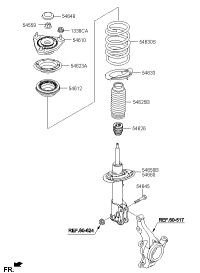 54623A5000-Rubber, strut mounting, rh/lh