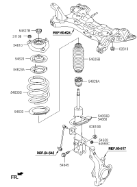 546514V250-STRUT ASSY-FR,LH