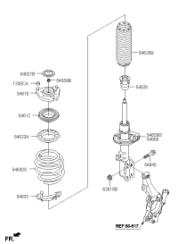 54650H3150-STRUT ASSY-FR,LH