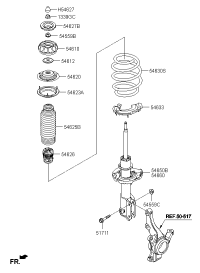 54650H2500-STRUT ASSY-FR,LH