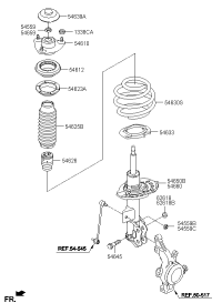 546512T410-STRUT ASSY-FR,LH