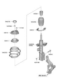 54650L4000-STRUT ASSY-FR,LH
