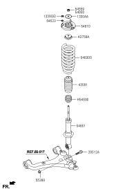 546512J200-SHOCK ABSORBER FRONT LH/L538
