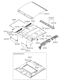 852012C866X6-SUNVISOR ASSY,LH