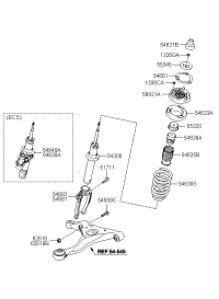 546113F700-SHOCK ABSORBER FRONT LH/L538