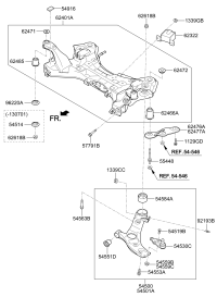 54500A1000-ARM COMPLETE-FR LWR,LH