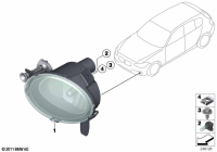 63177315559-Fog lamp LED lh