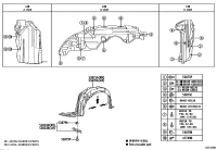 538750D400-LINER, FRONT FENDER, RH