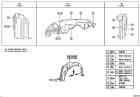 538750D240-LINER, FRONT FENDER, RH