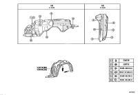 538750D090-LINER, FRONT FENDER, RH