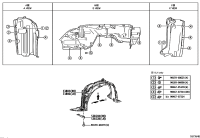 5380576020-SHIELD SUB-ASSY, FRONT FENDER SPLASH, RH