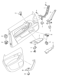 4F0959851H-Switch, power window regulator