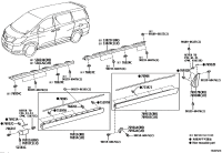 5382458020-PROTECTOR, FRONT SIDE PANEL, NO.2 LH