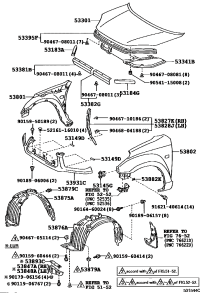 5381142190-FENDER SUB-ASSY, FR