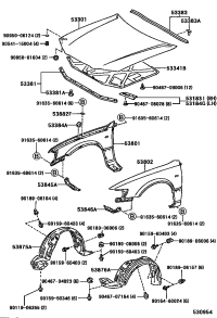 5318333040-SEAL, HEADLAMP COVER, RH