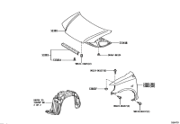 533410D080-INSULATOR, HOOD