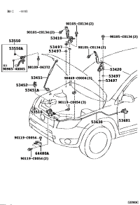 534100R060-HINGE ASSY, HOOD, RH