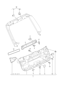 80A8639954PK-Hood warning triangle mark ghost (black)