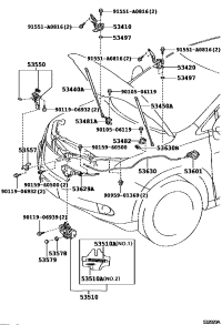 5341048090-HINGE ASSY, HOOD, RH
