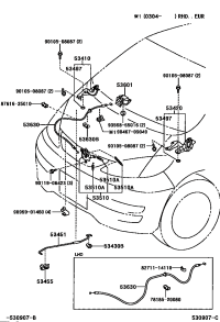 5342028020-HINGE ASSY HOOD LH
