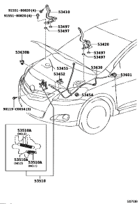 534200D170-HINGE ASSY HOOD LH